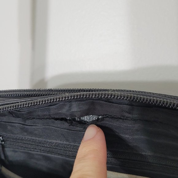 Worthington Rectangle Zip Top Purse Shoulder Bag Crossbody Black Leather Casual - Picture 12 of 15